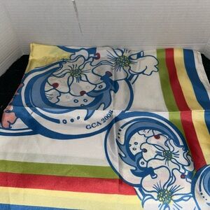 The 2008 Garden Club Of America GCA Silk Floral Scarf  35”x 35 1/2